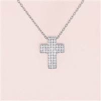 Collana Ultima Edizione Donna Croce in Argento CAO4434-BIANCO - CAO4434-BIANCO